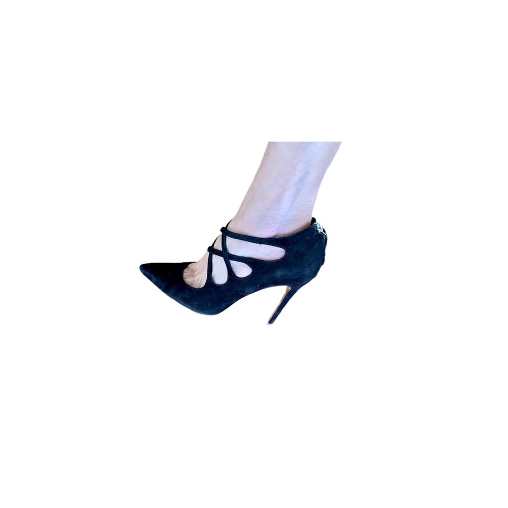 Elie Tahari Suede leather Criss Cross Stilettos